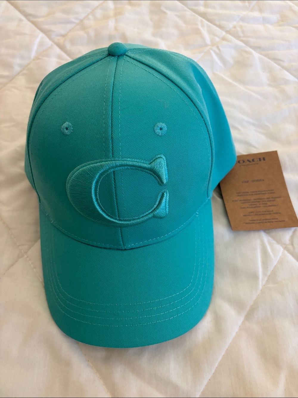 Coach Women’s Teal Embroidered C Baseball Cap